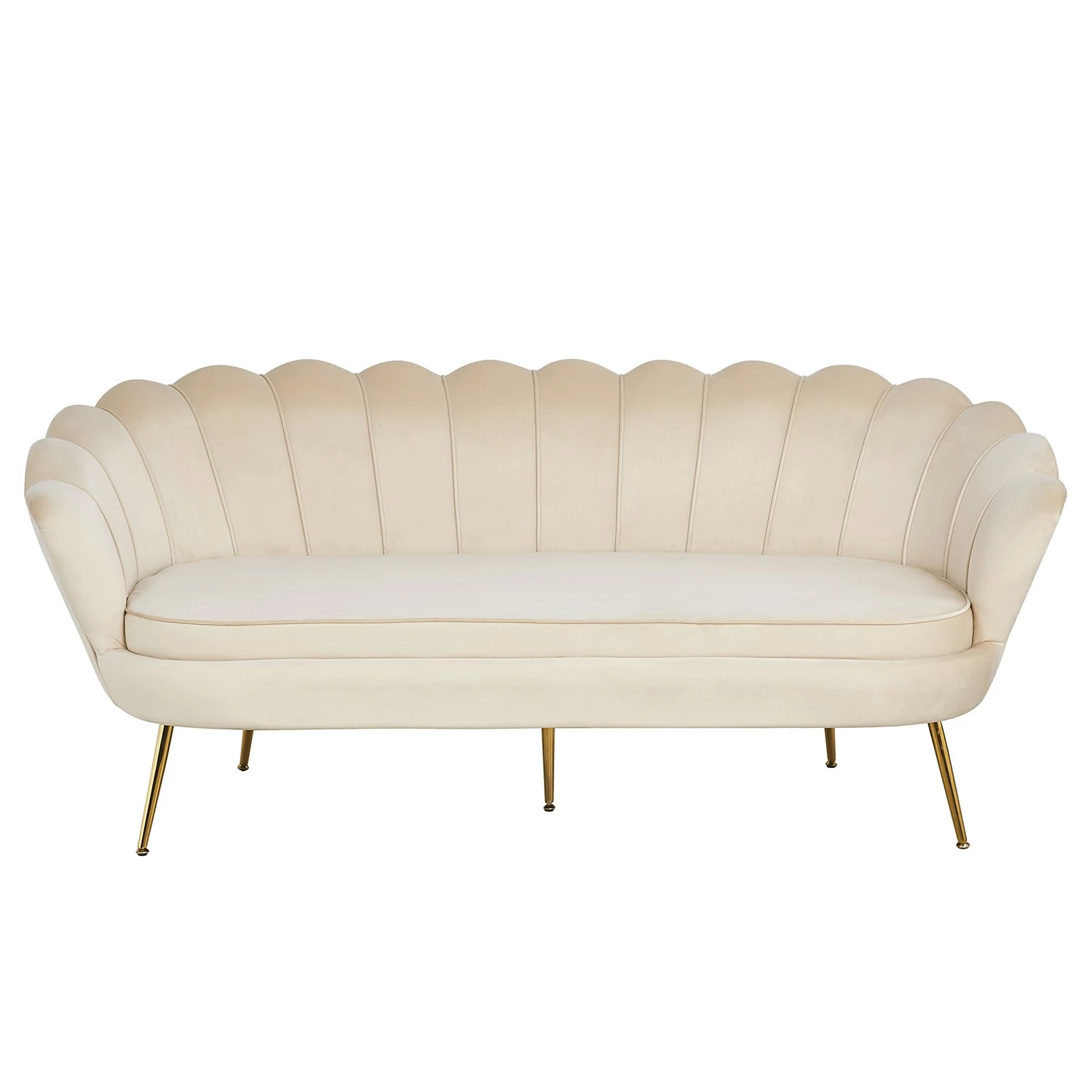 Norrwood Sofa Ralemo (3-Sitzer) - Samt - Creme 4 Norrwood Sofa Ralemo (3-Sitzer) - Samt - Creme – Bild 4