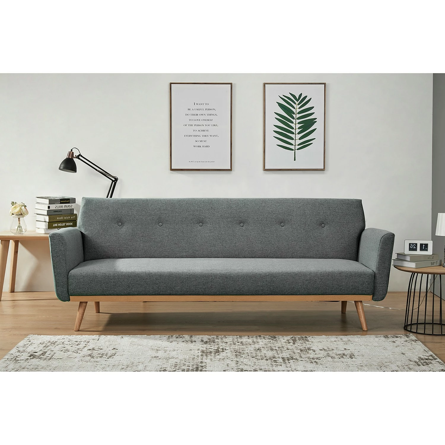 Norrwood Schlafsofa Shorwell - Strukturstoff - Grau 2 Norrwood Schlafsofa Shorwell - Strukturstoff - Grau – Bild 2