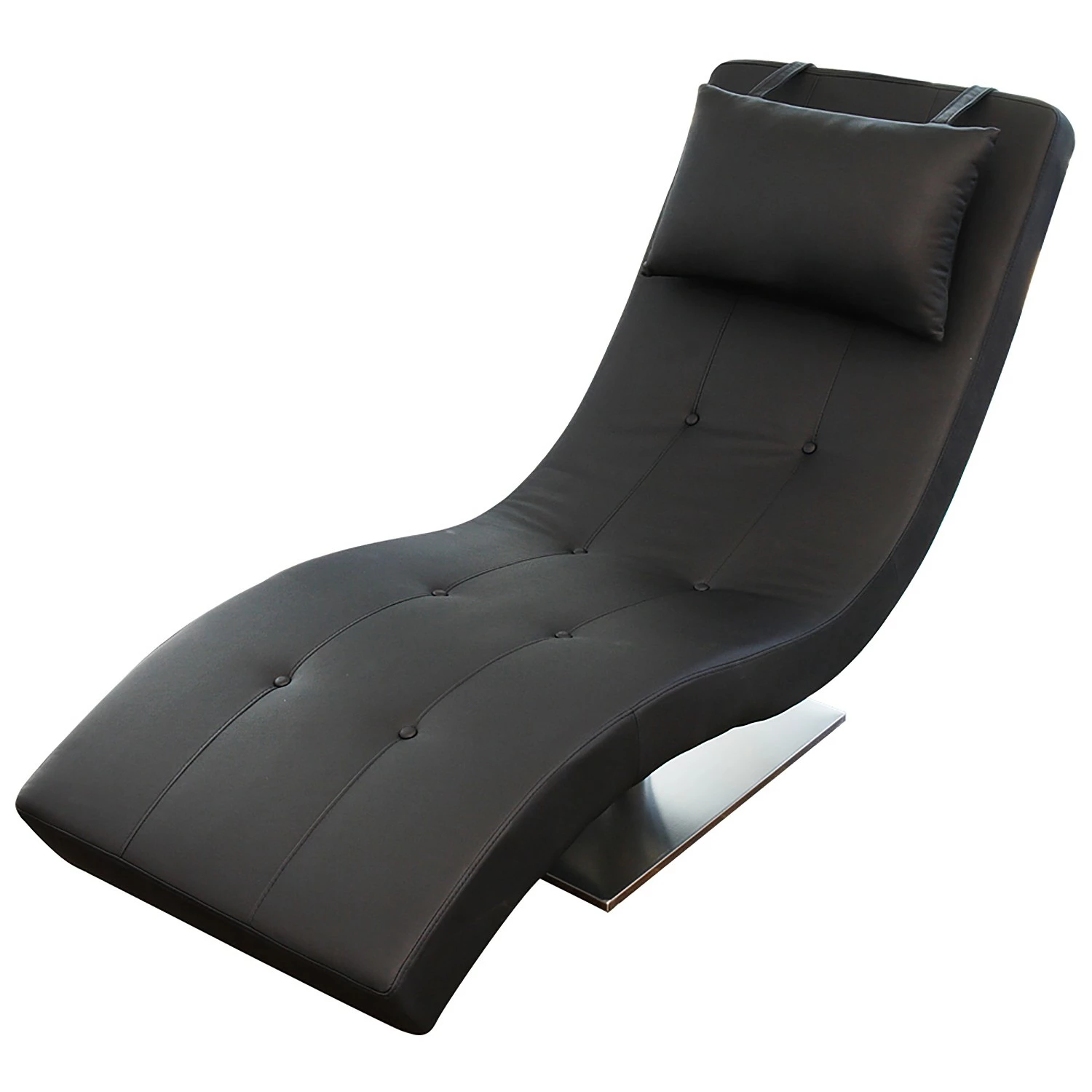 Norrwood Relaxliege Topeno - Kunstleder - Schwarz 1 Norrwood Relaxliege Topeno - Kunstleder - Schwarz