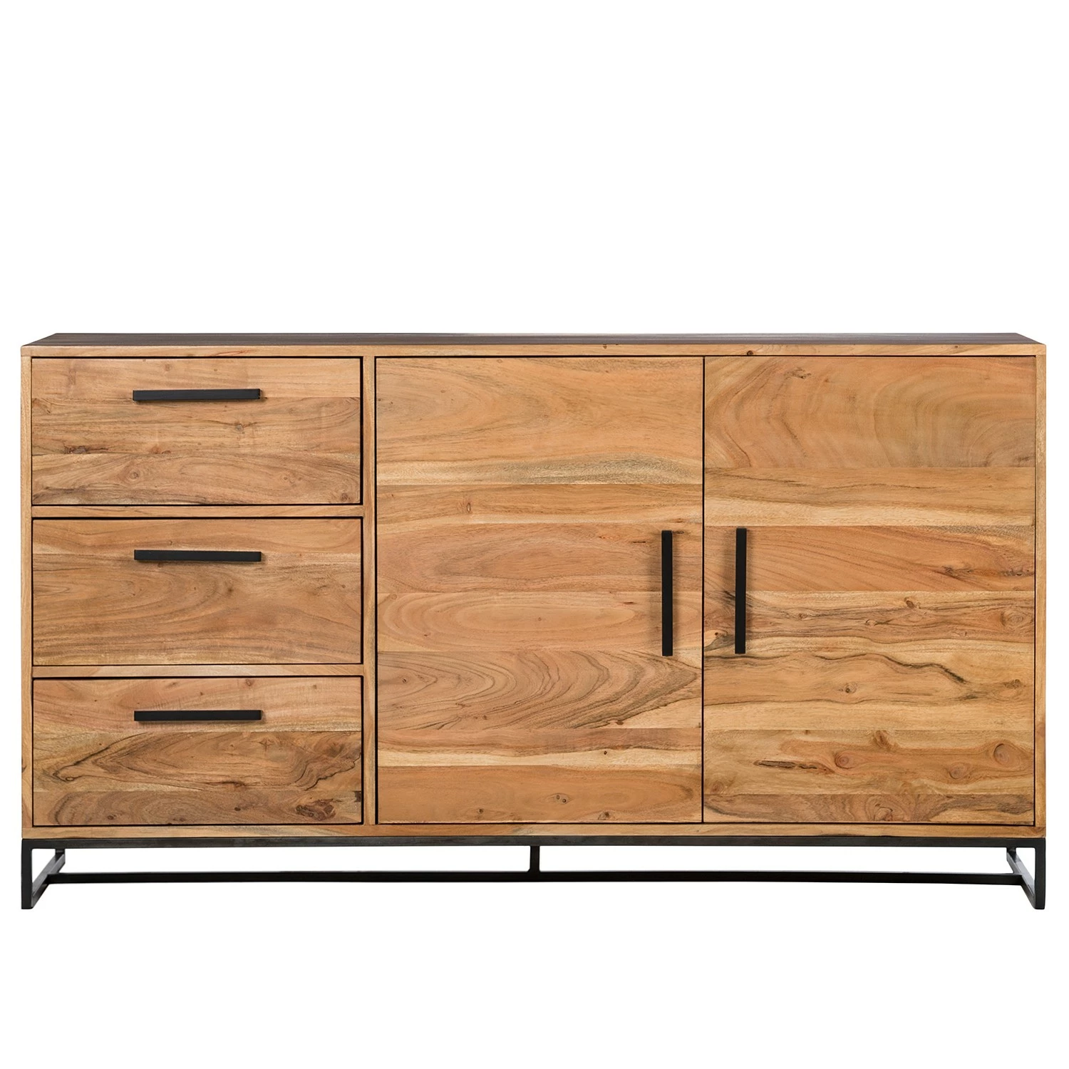 Ars manufacti Sideboard Woodson II - Akazie massiv / Metall - Akazie Hellbraun 3 Ars manufacti Sideboard Woodson II - Akazie massiv / Metall - Akazie Hellbraun – Bild 3