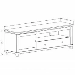 Ridgevalley TV-Lowboard Emmanuela - Dunkelgrün 8 Ridgevalley TV-Lowboard Emmanuela - Dunkelgrün -Wohnzimmermöbel boutique en ligne 1000339985 220317 500 SKETCH DETAILS P000000001000339985 sketch