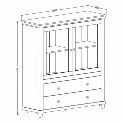Ridgevalley Highboard Emmanuela - Dunkelgrün 10 Ridgevalley Highboard Emmanuela - Dunkelgrün -Wohnzimmermöbel boutique en ligne 1000339987 220317 500 SKETCH DETAILS P000000001000339987 sketch