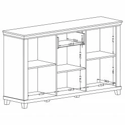 Ridgevalley Sideboard Emmanuela II - Dunkelgrün -Wohnzimmermöbel boutique en ligne 1000339989 220317 501 SKETCH DETAILS P000000001000339989 sketch