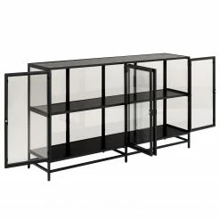 Red Living Sideboard Coogee IV - Glas / Metall - Schwarz -Wohnzimmermöbel boutique en ligne 1000340385 220318 030 DETAILS P000000001000340385