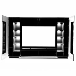 Fredriks TV-Wand Bylas (4-teilig) - Hochglanz Schwarz -Wohnzimmermöbel boutique en ligne 1000340457 220322 031 DETAILS P000000001000340457