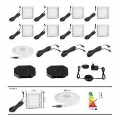 Fredriks TV-Wand Bylas (4-teilig) - Hochglanz Schwarz -Wohnzimmermöbel boutique en ligne 1000340457 220406 030 DETAILS P000000001000340457