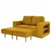 Looks by Wolfgang Joop Sofa Looks V-2 (2-Sitzer) - Microfaser Marta: Senfgelb - Breite: 172 cm