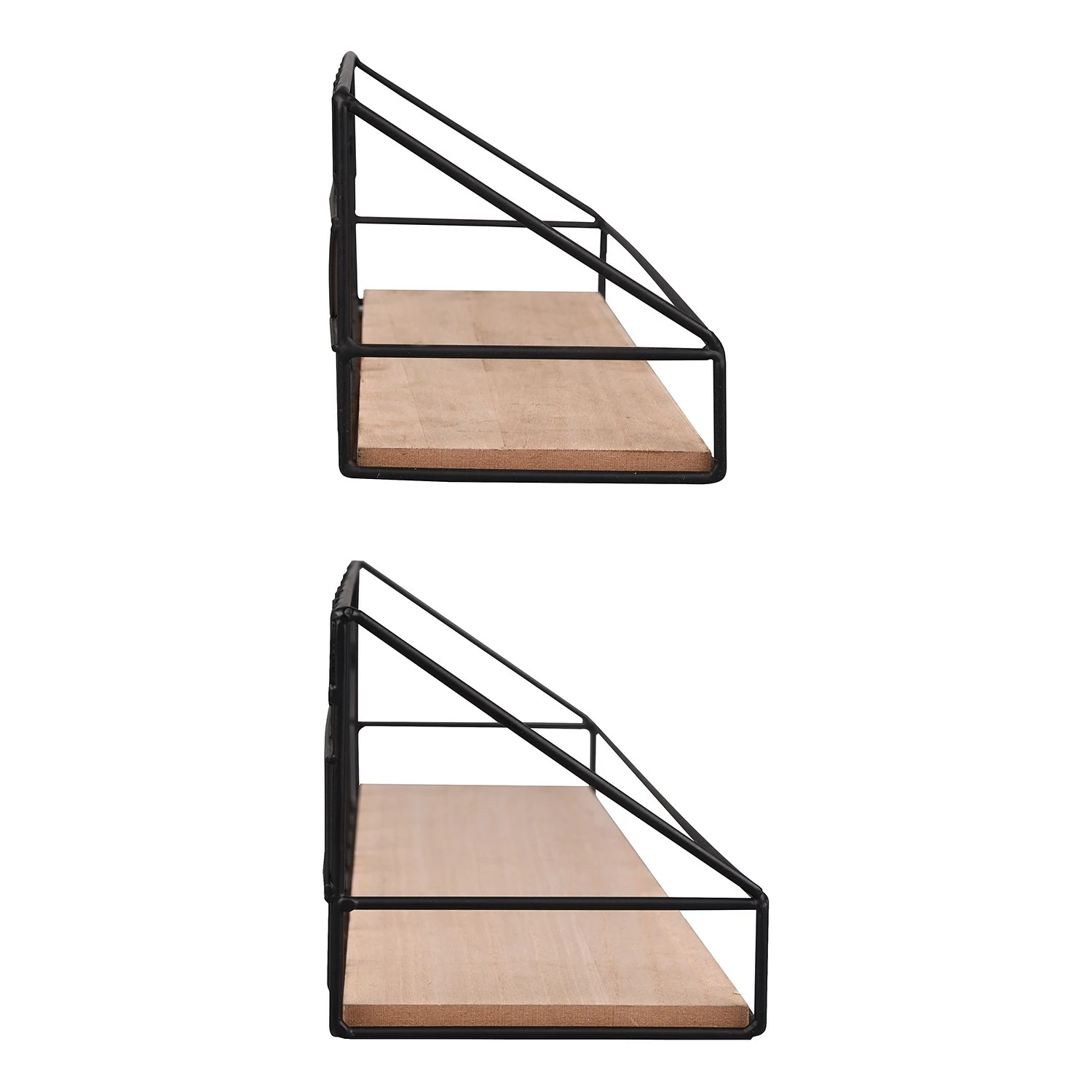 Loftscape Wandregal Fluffy (2er-Set) - Metall - Schwarz / Eiche Dekor 6 Loftscape Wandregal Fluffy (2er-Set) - Metall - Schwarz / Eiche Dekor – Bild 6