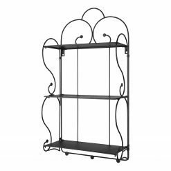 Loftscape Wandregal Konstanze - Metall - Schwarz