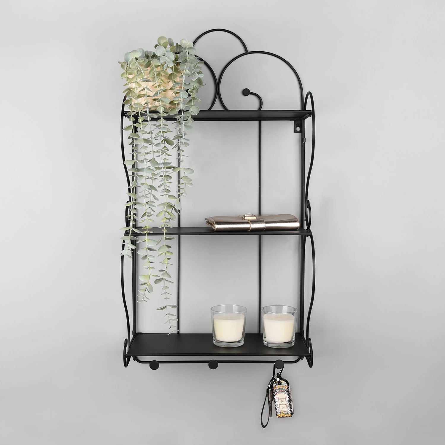 Loftscape Wandregal Konstanze - Metall - Schwarz 2 Loftscape Wandregal Konstanze - Metall - Schwarz – Bild 2