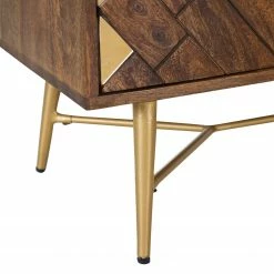 Red Living TV-Lowboard Nook - Mango massiv / Metall - Mango / Gold -Wohnzimmermöbel boutique en ligne 1000341968 220517 032 DETAILS P000000001000341968