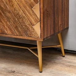 Red Living Beistelltisch Nook - Mango massiv / Metall - Mango / Gold -Wohnzimmermöbel boutique en ligne 1000341971 220517 033 DETAILS P000000001000341971