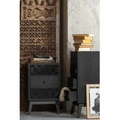 Red Living Beistelltisch Tyrone - Pinie Schwarz - Höhe: 79 cm -Wohnzimmermöbel boutique en ligne 1000342083 220401 021 MOOD DETAILS P000000001000342083 mood