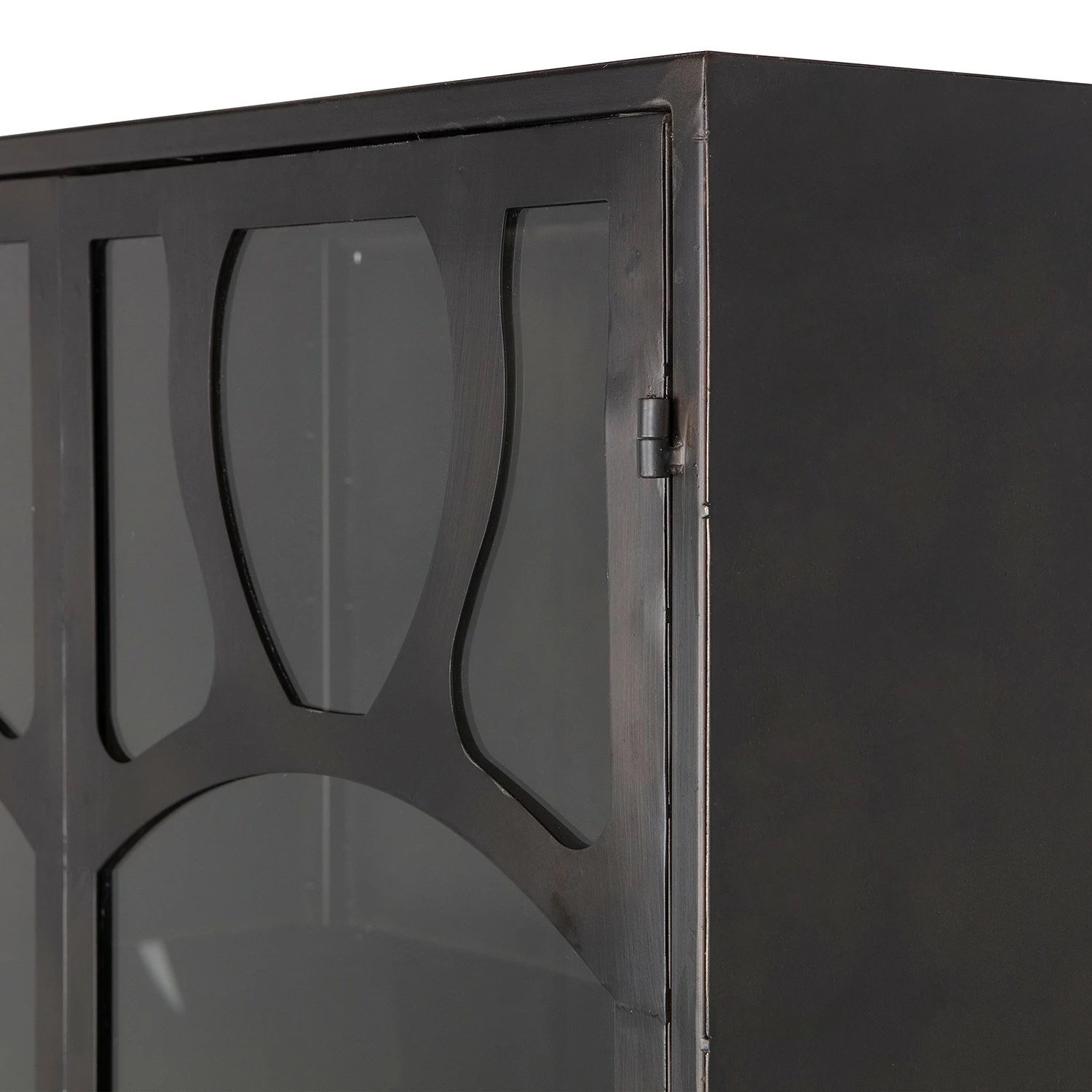 Red Living Vitrinenschrank Rustique - Metall - Antik Schwarz 7 Red Living Vitrinenschrank Rustique - Metall - Antik Schwarz – Bild 7