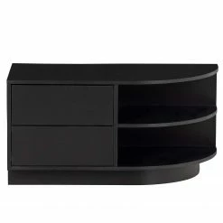 Loftscape TV-Lowboard Rozzano - Kiefer massiv - Kiefer Schwarz - Schublade links -Wohnzimmermöbel boutique en ligne 1000342103 220401 030 DETAILS P000000001000342103