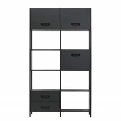 Red Living Regal Sarhua - Kiefer massiv / Metall - Kiefer Schwarz / Schwarz -Wohnzimmermöbel boutique en ligne 1000342107 220407 040 DETAILS P000000001000342107