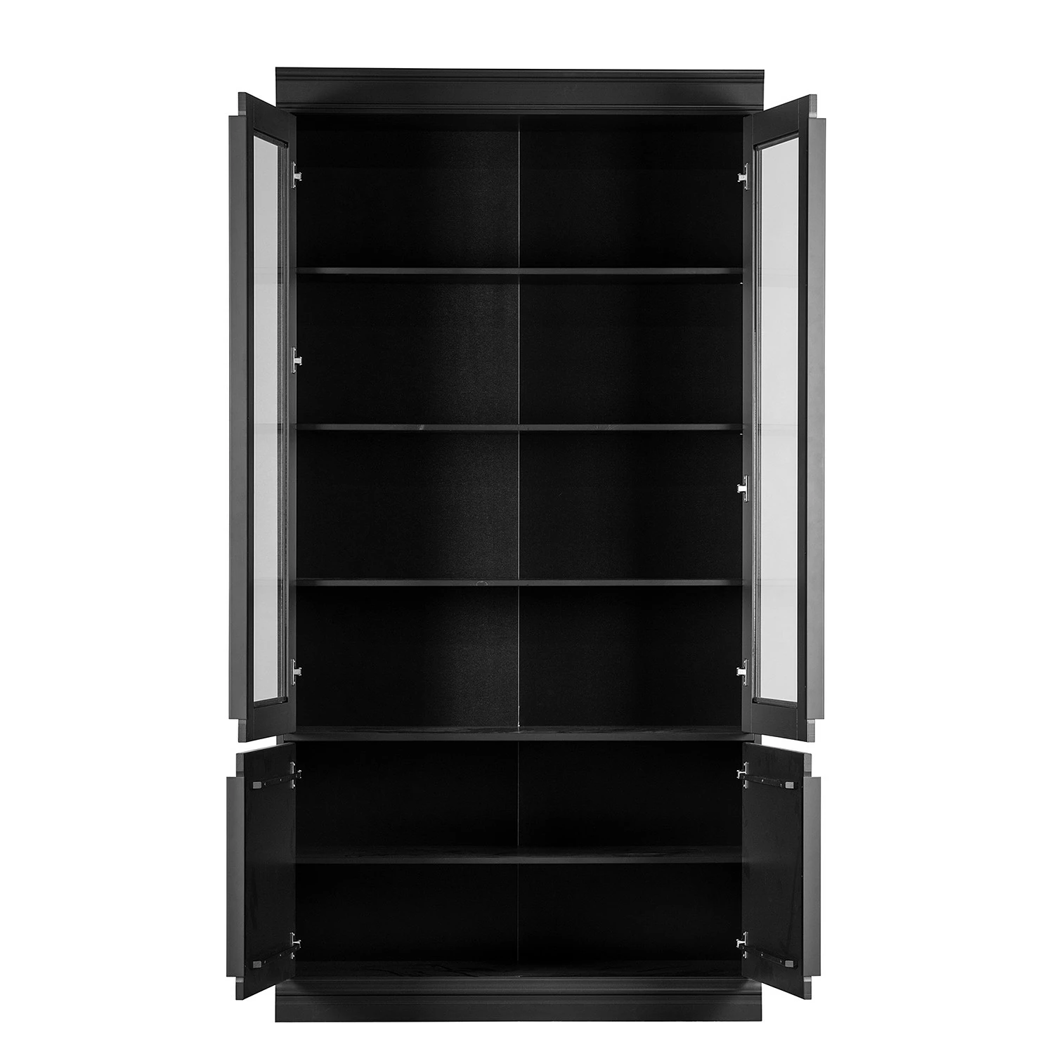 Red Living Vitrinenschrank Shady - Kiefer massiv - Schwarz 4 Red Living Vitrinenschrank Shady - Kiefer massiv - Schwarz – Bild 4