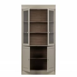 Ridgevalley Vitrinenschrank Solari - Kiefer massiv - Kiefer Grau -Wohnzimmermöbel boutique en ligne 1000342130 220401 030 DETAILS P000000001000342130