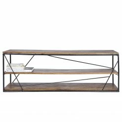 Tom Tailor TV-Lowboard Piketon - Mango massiv / Aluminium - Mango / Schwarz -Wohnzimmermöbel boutique en ligne 1000342396 220408 030 DETAILS P000000001000342396