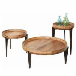 Tom Tailor Beistelltisch Richland II - Mango massiv / Aluminium - Mango / Schwarz -Wohnzimmermöbel boutique en ligne 1000342403 220325 040 DETAILS P000000001000342403