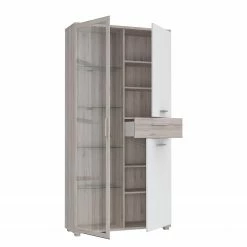 Loftscape Vitrinenschrank Piemont - Inkl. Beleuchtung - Sandeiche Dekor -Wohnzimmermöbel boutique en ligne 1000342455 220404 030 DETAILS P000000001000342455