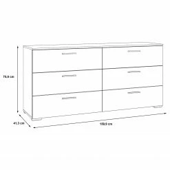 Loftscape Sideboard Perryton - Weiß / Eiche Sonoma Dekor -Wohnzimmermöbel boutique en ligne 1000342469 220404 500 SKETCH DETAILS P000000001000342469 sketch