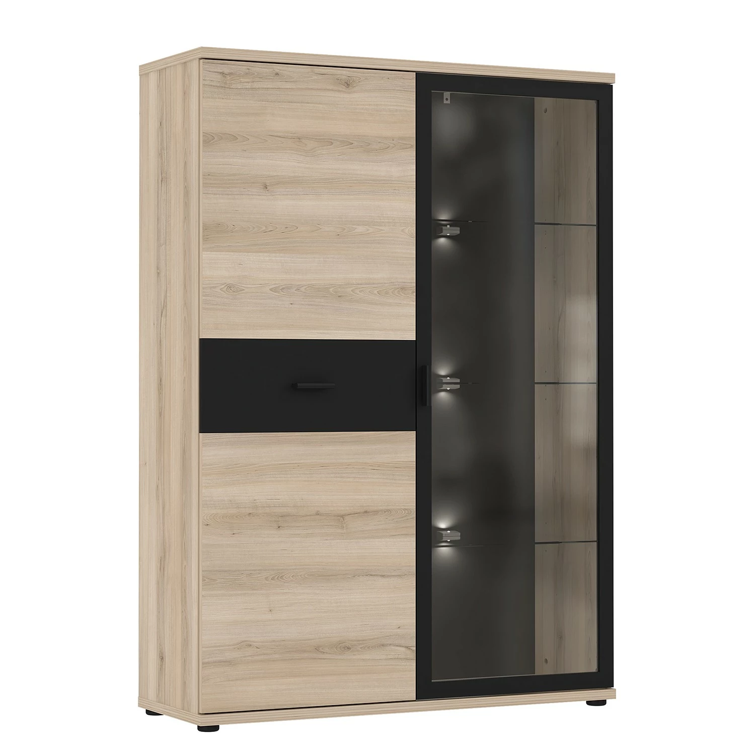 Loftscape Highboard Piemont - Inkl. Beleuchtung - Eiche Dekor 1 Loftscape Highboard Piemont - Inkl. Beleuchtung - Eiche Dekor