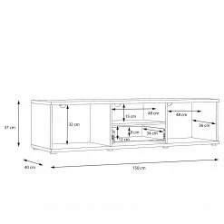 Loftscape TV-Lowboard Piemont - Eiche Dekor -Wohnzimmermöbel boutique en ligne 1000342473 220404 501 SKETCH DETAILS P000000001000342473 sketch