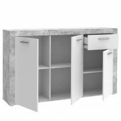 Loftscape Sideboard Ballito II - Weiß / Beton Dekor -Wohnzimmermöbel boutique en ligne 1000342476 220404 032 DETAILS P000000001000342476