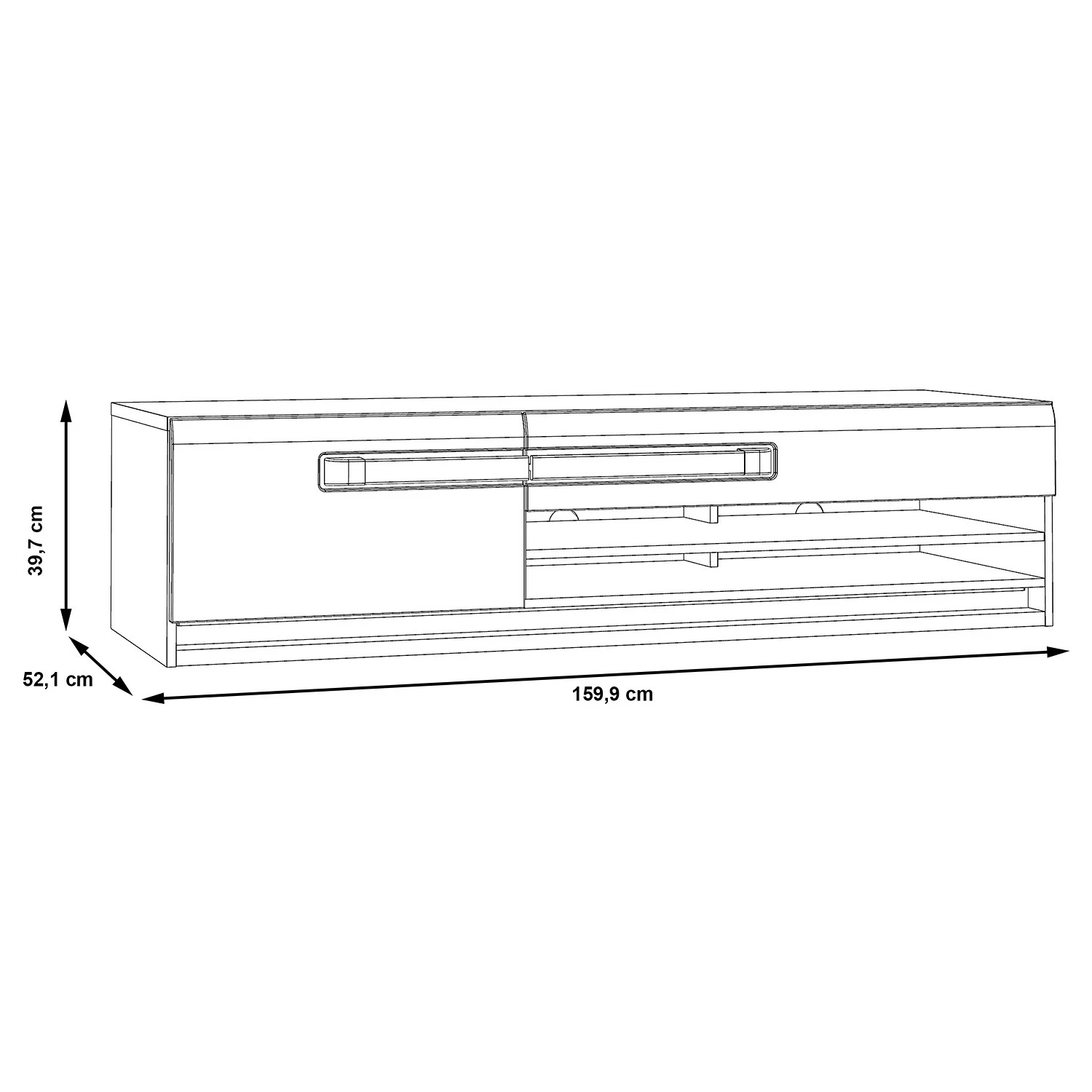Loftscape TV-Lowboard Toscana I - Inkl. Beleuchtung - Eiche Sonoma Dekor 4 Loftscape TV-Lowboard Toscana I - Inkl. Beleuchtung - Eiche Sonoma Dekor – Bild 4