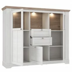 Ridgevalley Highboard Sandvik II - Eiche Weiß Dekor / Eiche Nelson Dekor -Wohnzimmermöbel boutique en ligne 1000342493 220331 040 DETAILS P000000001000342493