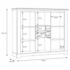 Ridgevalley Highboard Sandvik II - Eiche Weiß Dekor / Eiche Nelson Dekor -Wohnzimmermöbel boutique en ligne 1000342493 220331 501 SKETCH DETAILS P000000001000342493 sketch