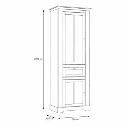 Ridgevalley Standvitrine Sandvik - Inkl. Beleuchtung - Eiche Weiß Dekor / Eiche Nelson Dekor -Wohnzimmermöbel boutique en ligne 1000342494 220331 500 SKETCH DETAILS P000000001000342494 sketch