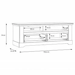 Ridgevalley TV-Lowboard Sandvik II - Eiche Weiß Dekor / Eiche Nelson Dekor -Wohnzimmermöbel boutique en ligne 1000342496 220331 501 SKETCH DETAILS P000000001000342496 sketch