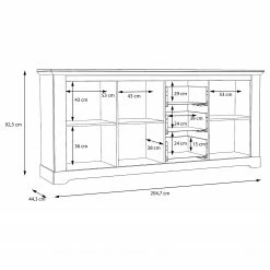 Ridgevalley Sideboard Sandvik II - Eiche Weiß Dekor / Eiche Nelson Dekor -Wohnzimmermöbel boutique en ligne 1000342497 220331 501 SKETCH DETAILS P000000001000342497 sketch