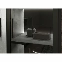 Loftscape Wohnwand Sahil (3-teilig) - Eiche Sorrento Grau Dekor / Schwarz -Wohnzimmermöbel boutique en ligne 1000342498 220413 060 DETAILS P000000001000342498