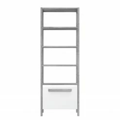 Loftscape Regal Toscana - Hochglanz Weiß / Eiche Grau Dekor -Wohnzimmermöbel boutique en ligne 1000342499 220331 030 DETAILS P000000001000342499