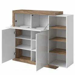 Loftscape Kommode Shipley - Hochglanz Weiß / Eiche Dekor 9 Loftscape Kommode Shipley - Hochglanz Weiß / Eiche Dekor -Wohnzimmermöbel boutique en ligne 1000342829 220412 030 DETAILS P000000001000342829