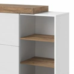 Loftscape Kommode Shipley - Hochglanz Weiß / Eiche Dekor 11 Loftscape Kommode Shipley - Hochglanz Weiß / Eiche Dekor -Wohnzimmermöbel boutique en ligne 1000342829 220412 050 DETAILS P000000001000342829