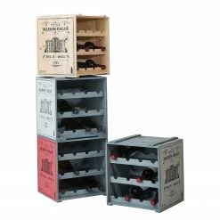 Butlers Weinregal VINOTHEK - Tannenholz - Beige -Wohnzimmermöbel boutique en ligne 1000343936 220406 060 DETAILS P000000001000343936