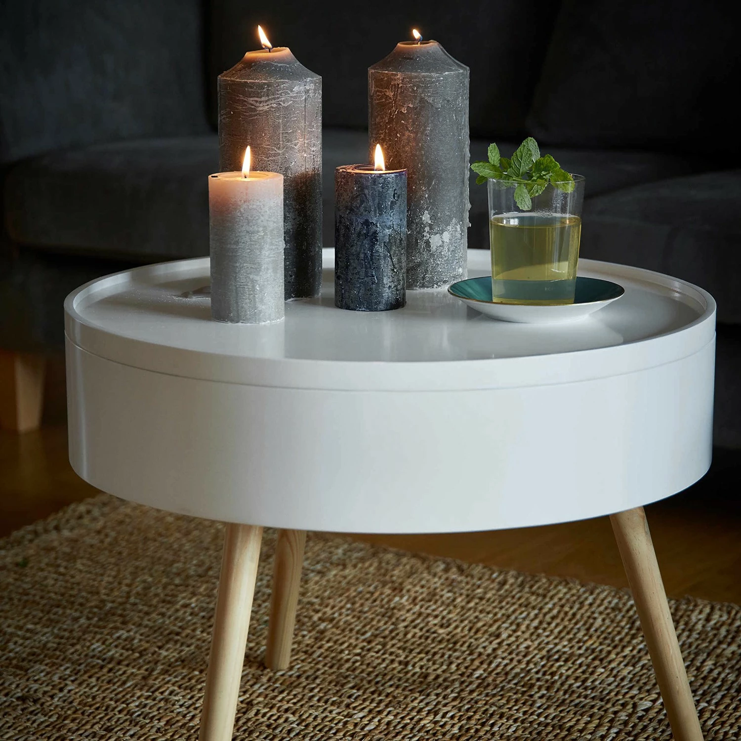 Butlers Beistelltisch COFFEE TIME - Pinienholz - Weiß 2 Butlers Beistelltisch COFFEE TIME - Pinienholz - Weiß – Bild 2