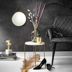 Butlers Beistelltisch MARBLE - Marmor / Eisen - Weiß 6 Butlers Beistelltisch MARBLE - Marmor / Eisen - Weiß -Wohnzimmermöbel boutique en ligne 1000343987 220406 021 MOOD DETAILS P000000001000343987 mood