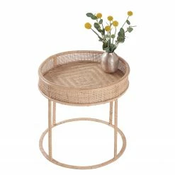Butlers Beistelltisch BOHO LOUNGE - Rattan / Eisen - Natur 14 Butlers Beistelltisch BOHO LOUNGE - Rattan / Eisen - Natur -Wohnzimmermöbel boutique en ligne 1000344005 220406 050 DETAILS P000000001000344005