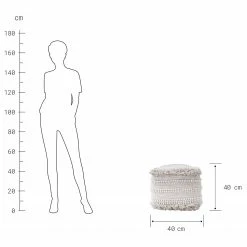 Butlers Pouf BOHO LOUNGE - Wolle - Creme 9 Butlers Pouf BOHO LOUNGE - Wolle - Creme -Wohnzimmermöbel boutique en ligne 1000344063 220406 500 SKETCH DETAILS P000000001000344063 sketch