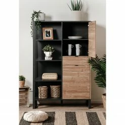 Loftscape Schrank Mid West - Bambus Dekor / Anthrazit -Wohnzimmermöbel boutique en ligne 1000344590 220407 023 MOOD DETAILS P000000001000344590 mood