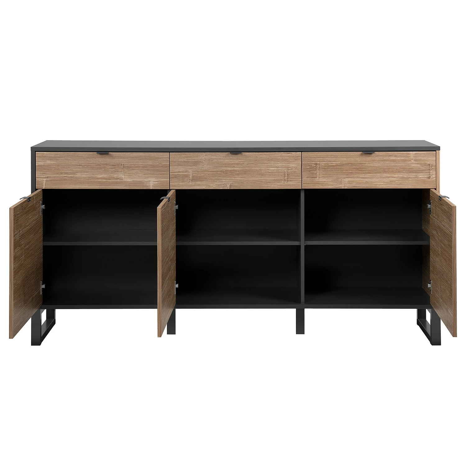 Loftscape Sideboard Mid West I - Bambus Dekor / Anthrazit 8 Loftscape Sideboard Mid West I - Bambus Dekor / Anthrazit – Bild 8