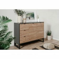 Loftscape Kommode Mid West - Bambus Dekor / Anthrazit -Wohnzimmermöbel boutique en ligne 1000344599 220407 021 MOOD DETAILS P000000001000344599 mood