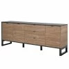 Loftscape Sideboard Mid West II - Bambus Dekor / Anthrazit