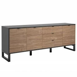 Loftscape Sideboard Mid West II - Bambus Dekor / Anthrazit -Wohnzimmermöbel boutique en ligne 1000344600 220407 036 DETAILS P000000001000344600