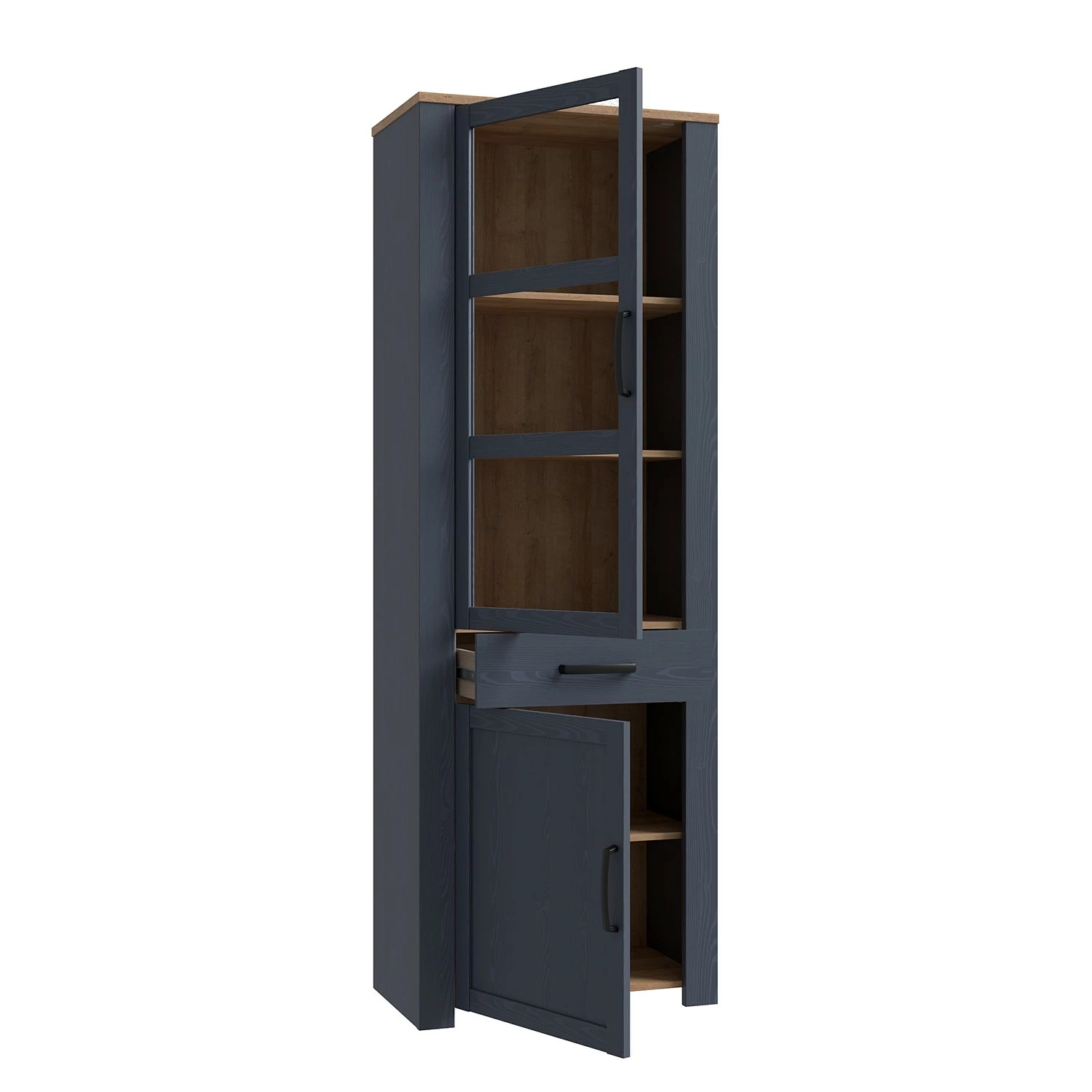 Ridgevalley Standvitrine Vassia - Eiche Navy Dekor / Eiche Riviera Dekor 10 Ridgevalley Standvitrine Vassia - Eiche Navy Dekor / Eiche Riviera Dekor – Bild 10